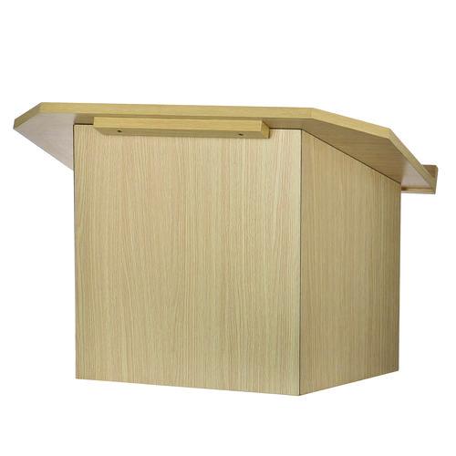 Foldable Tabletop Podium Lectern Speaker Stand, 27 X 16 X 19, Medium Oak