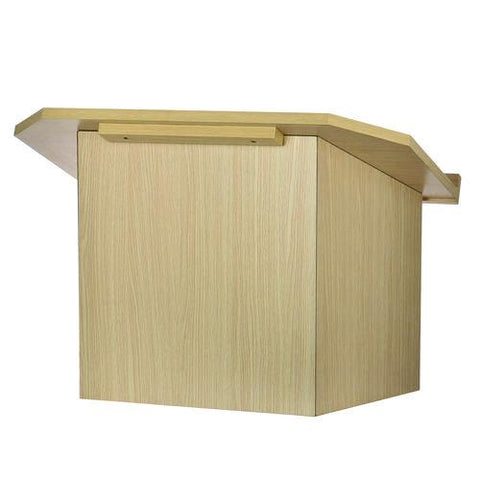 Foldable Tabletop Podium Lectern Speaker Stand, 27 X 16 X 19, Medium Oak