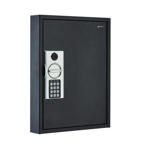 Steel Digital Lock Key Cabinet, 60-key, 13 X 2.6 X 17, Stainless Steel 304, Black