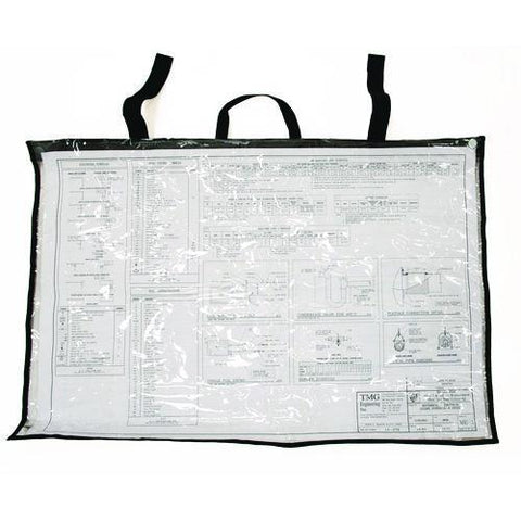 Large Document Protection Blueprint Plan Holder, Holds Arch D (24" X 36"), Clear