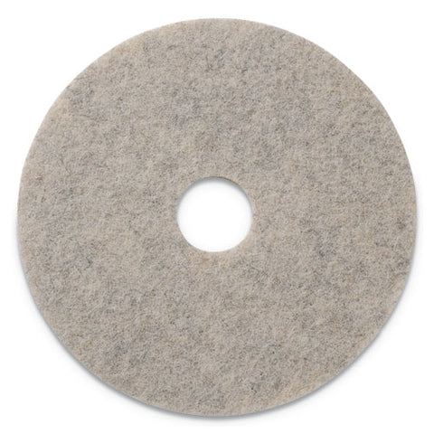 Combo Burnishing Pads, 20" Diameter, Tan, 5/carton