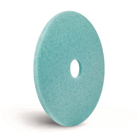 Luster Lite Burnishing Pads, 20" Diameter, Sky Blue, 5/carton