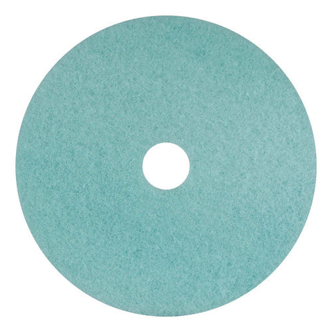 Luster Lite Burnishing Pads, 20" Diameter, Sky Blue, 5/carton