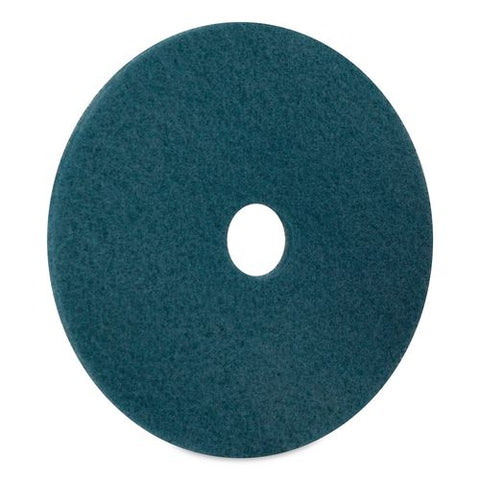 Aqua Burnishing Pads, 27" Diameter, Aqua, 5/carton