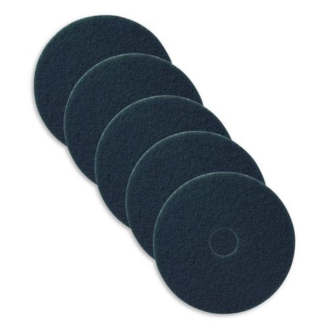 Aqua Burnishing Pads, 27" Diameter, Aqua, 5/carton