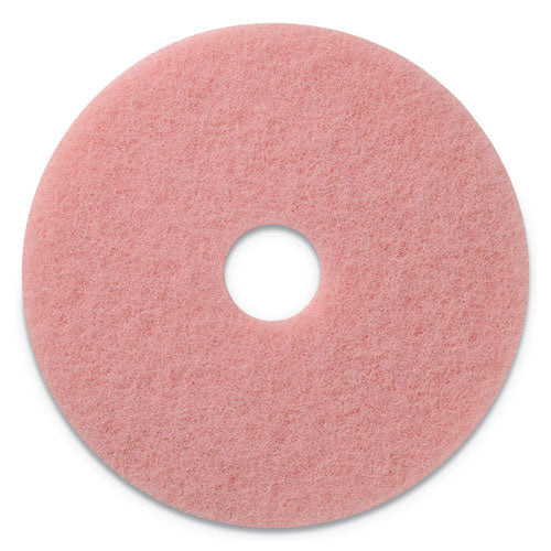 Remover Burnishing Pads, 27" Diameter, Pink, 2/carton