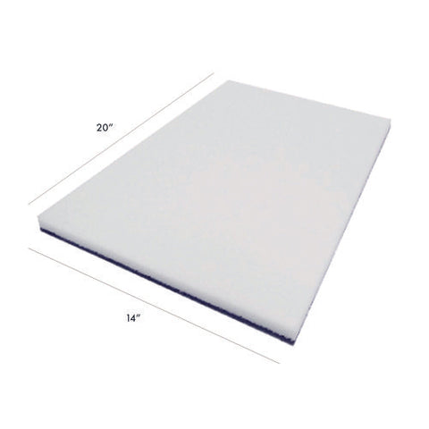 Xtract Melamine Floor Pad, 14 X 20, White/brown, 5/carton