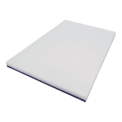 Xtract Melamine Floor Pad, 14 X 20, White/brown, 5/carton