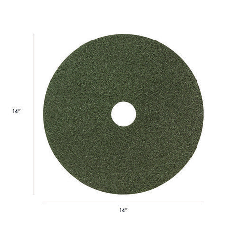 Black Diamond 3000 Grit Diamond Pad, 14" Diameter, Black/green, 2/carton