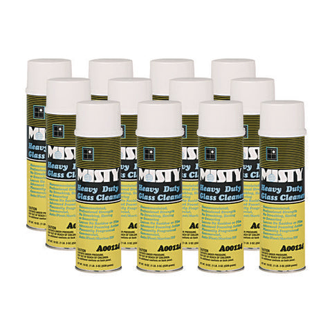 Heavy-duty Glass Cleaner, Citrus, 20 Oz Aerosol Spray, 12/carton