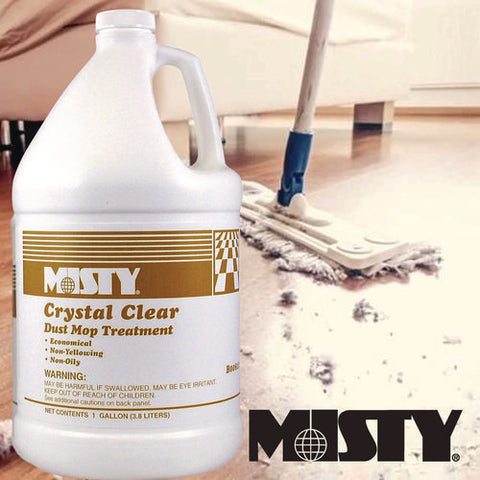 Crystal Clear Dust Mop Treatment, Slightly Fruity Scent, 1 Gal Bottle