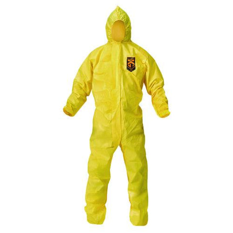 A70 Chemical Spray Protection Coveralls, Elastic Wrists, Ankles, Hood, 3x-large, Yellow, 12/carton