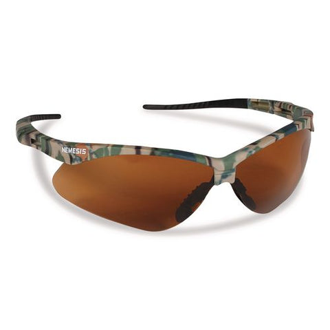 Nemesis Safety Glasses, Camo Frame, Bronze Lens