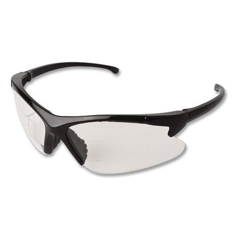 V60 30-06 Dual Readers Safety Glasses, Diopter +2.5, Black Polycarbonate Frame, Clear Polycarbonate Lens, 6/box