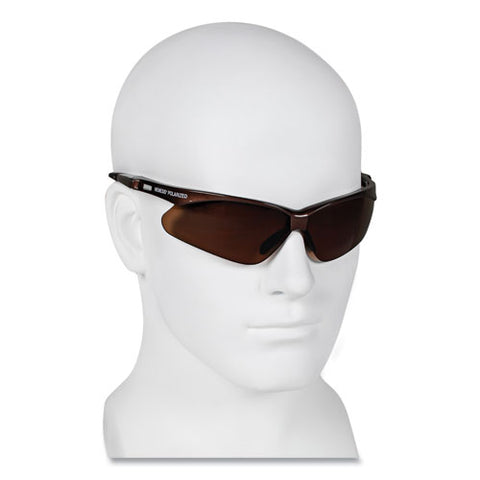 Nemesis Safety Glasses, Brown Half Frame, Polarized Brown Dual Lens, 12/box