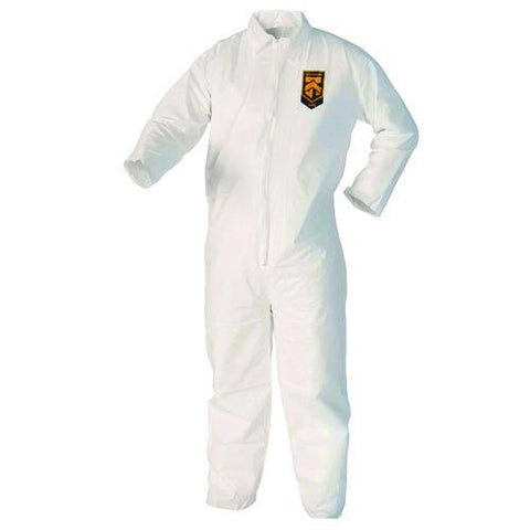 A40 Zipper Front Liquid And Particle Protection Coveralls, 3x-large, White, 25/carton