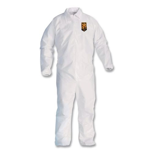 A40 Coveralls, Open Wrists And Ankles, Medium, White, 25/carton