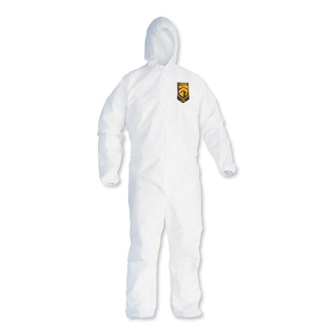 A30 Elastic Back And Cuff Hooded Coveralls, 3x-large, White, 21/carton