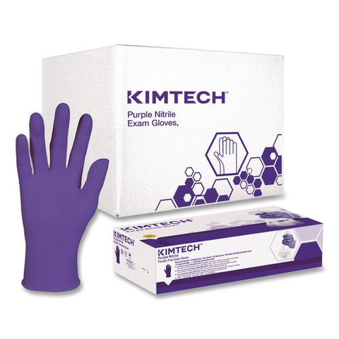 Purple Nitrile Exam Gloves, 242 Mm Length, Large, Purple, 1,000/carton