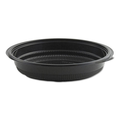 Microraves Incredi-bowl Base, 24 Oz, 8.5" Diameter X 1.51"h, Black, Plastic, 150/carton