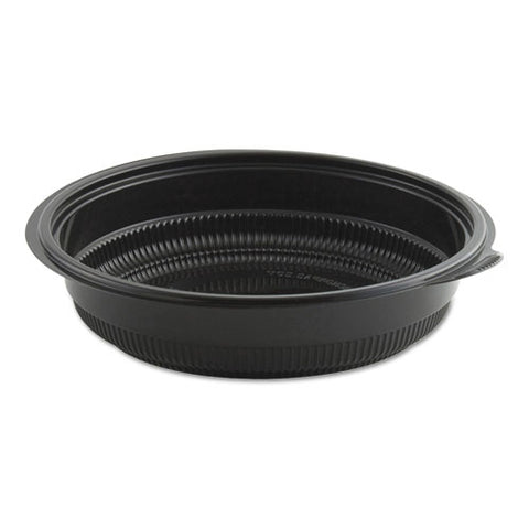 Microraves Incredi-bowl Base, 32 Oz, 8.5" Diameter X 1.92"h, Black, Plastic, 150/carton