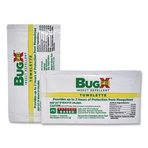 Insect Repellent Wipes With Deet, 0.27 Oz, 100 Wipes