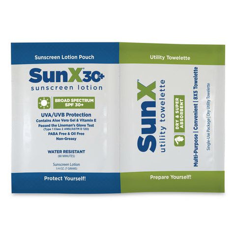 Sunx30 Sunscreen Lotion Packets, 0.25 Oz, 300 Packets