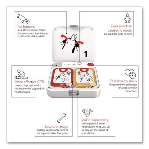 Lifepak Cr2 Wi-fi Defibrillator, Fully Automatic, English/spanish, Bag