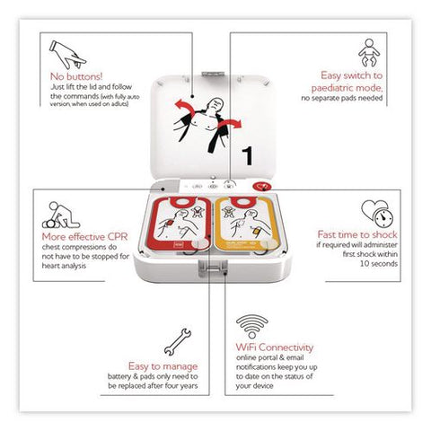 Lifepak Cr2 Usb Defibrillator, Fully-automatic, English, Handle