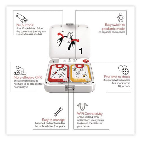 Lifepak Cr2 Usb Defibrillator, Semi-automatic, English, Handle