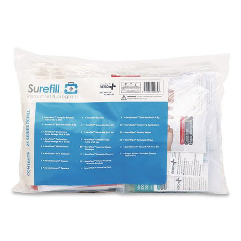 25 Series All Purpose First Aid Kit Refill, 180 Pieces