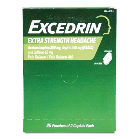 Excedrin, 2 Tablets/packet, 25 Packets