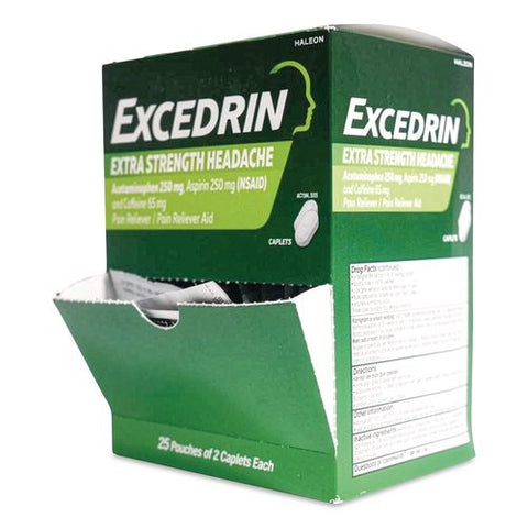 Excedrin, 2 Tablets/packet, 25 Packets