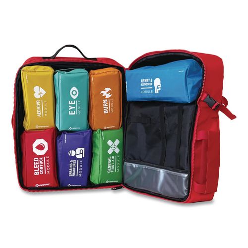 Trauma Backpack, Without Aed, Pro And Airway, 7 Pieces, Fabric Case