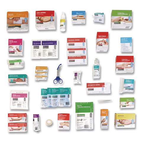 100 Series Class A 3-shelf First Aid Cabinet Refill - Meds, 576 Pieces