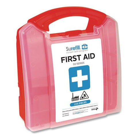 50 Series Ansi A+ First Aid Kit - Retail Plastic Case, 50 Person, 235 Pieces