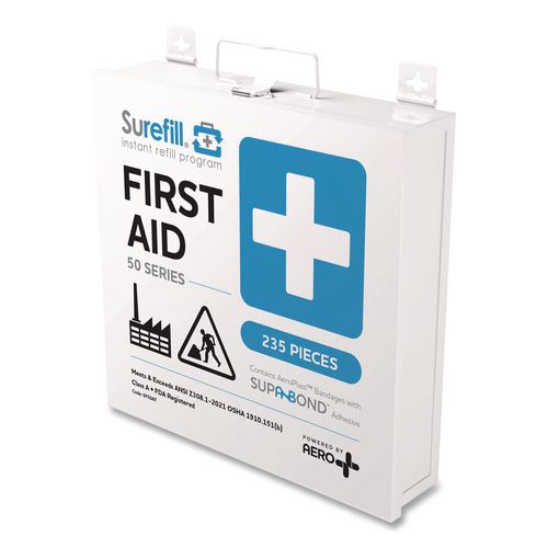 50 Series Ansi A+ First Aid Kit - Metal Case, 50 Person, 235 Pieces