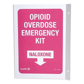 Overdose Kit Three-way Wall Sign, 2.25 X 3 X 5.5