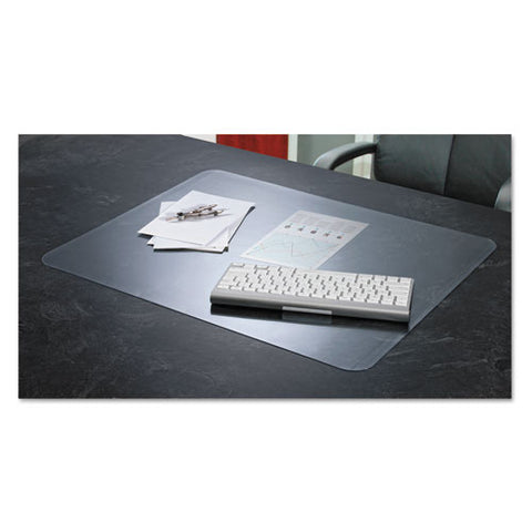 Krystalview Desk Pad With Antimicrobial Protection, Matte Finish, 22 X 17, Clear