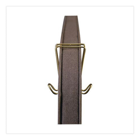 Double-sided Coat Clip Cubicle Accessory, Metal, Brass