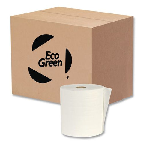 Hardwound Paper Towels, 1-ply, 7.87" X 800 Ft, White, 6/carton