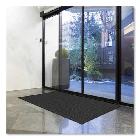 Ecomat Crosshatch Entry Mat, 48 X 72, Charcoal