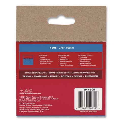 T50 Heavy Duty Staples, 0.38" Leg, 0.38" Crown, Silver, 1,250/box