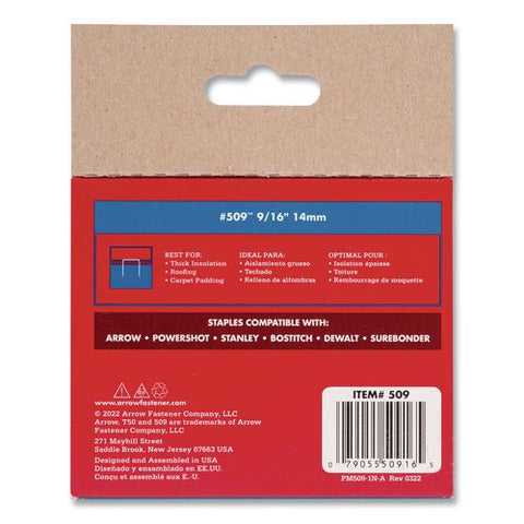 T50 Heavy Duty Staples, 0.56" Leg, 0.38" Crown, Silver, 1,250/box