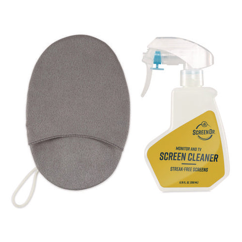 Screen Dr Monitor And Tv Screen Cleaning Kit, 6.76 Oz Spray Bottle With Microfiber Mitt