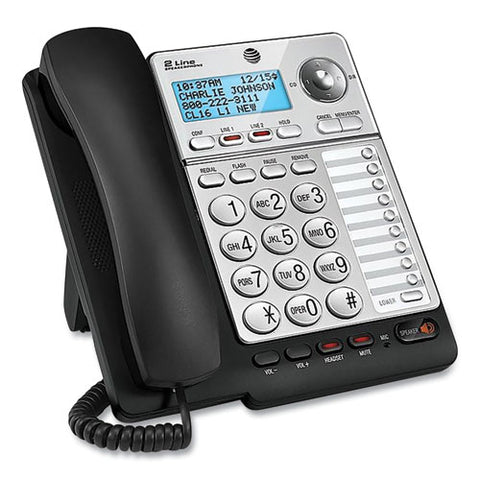 Ml17928 Two-line Corded Speakerphone, Black/silver