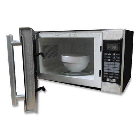 0.7 Cu.ft Capacity Microwave Oven, 700 Watts, Stainless Steel And Black