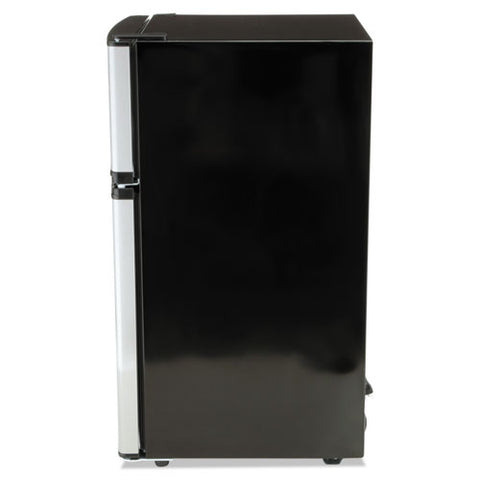 Counter-height 3.1 Cu. Ft Two-door Refrigerator/freezer, Black/stainless Steel