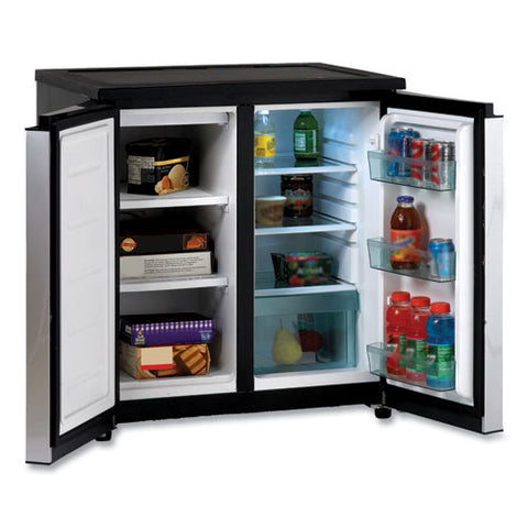 5.5 Cf Side By Side Refrigerator/freezer, Black/stainless Steel