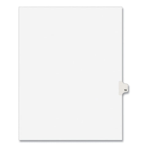 Preprinted Legal Exhibit Side Tab Index Dividers, Avery Style, 10-tab, 16, 11 X 8.5, White, 25/pack, (1016)